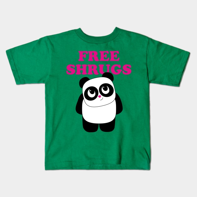 Free Shrugs Kids T-Shirt by toddgoldmanart